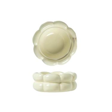 Imagem de Pote de armazenamento de personalidade fresca de cerâmica para casa ornamentos de mesa requintados - branco leite 200 ml