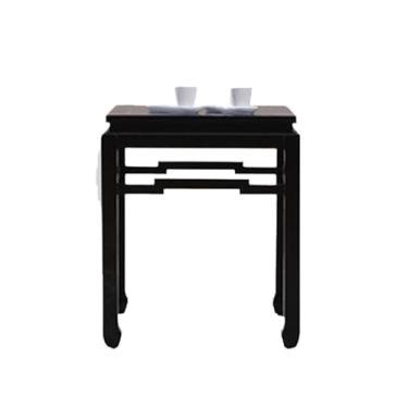 Imagem de Mesa lateral de sofá moderna, pequena mesa de centro de madeira removível pequena mesa lateral preta sólida para sala de estar, quarto, estudo, etc. Simples