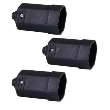 Imagem de 3 Tomadas Fêmea 2P+T 10A 3 Pinos MarGirius Desmontável