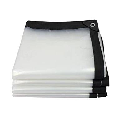 Imagem de KIDYBO Folha de lona transparente, resistente à água, lona transparente com ilhós reforçados e cordas transparentes, cobertura, plantas, estufa, lençol de chão