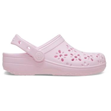 Imagem de Sandália crocs classic floral cut out clog t pink milk-Unissex