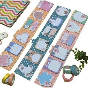 Imagem de Bloco Adesivo Post-It Animais 140 Paginas Kawaii