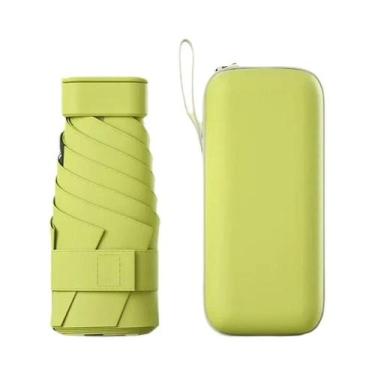 Imagem de Guarda-chuva Mini Dobrável UPF50+ De Vinil Para Viagem, Guarda-chuva D