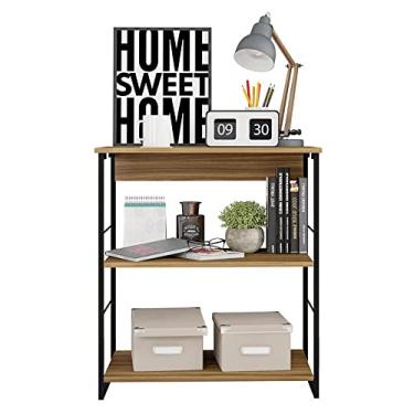 Imagem de APARADOR 3 PRATELEIRAS 68CM EM AÇO INDUSTRIAL FABRICK - LÂMINA MEL - CAEMMUN