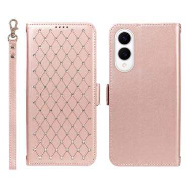 Imagem de Jcxtrombulous Capa carteira para Samsung Galaxy S25 Edge com bloqueio RFID, compartimentos para cartão e suporte | Capa fólio de couro PU com alça de cordão - Capa para Galaxy S25 Edge (6,7 polegadas