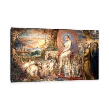 Imagem de Zeichn8u Christ's Entry into Jerusalem William Blake arte de parede em tela famosa reprodução de pintura a óleo decoração de casa William Blake pôster elegante decoração de parede para sala de estar