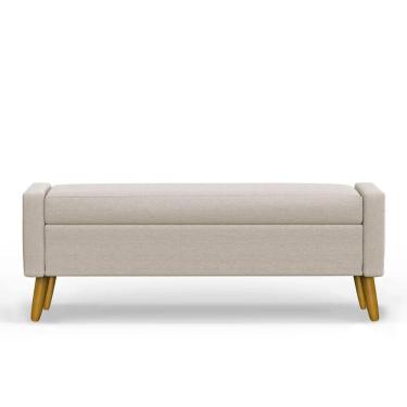 Imagem de Recamier Bau Londres 1,40m Suede Bege - Clique Decor