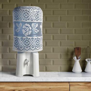 Imagem de Capa De Galão De Agua Interlar Em Renda Valência 20 Litros Branco