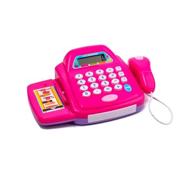 Imagem de Caixa Registradora Infantil com Luzes, Sons e Calculadora Funcional – Brincadeira de Compras Educativa: Roxo