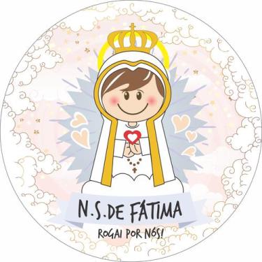 Imagem de Painel de Lona Redondo Santinhos Católicos Nossa Senhora de Fátima - F