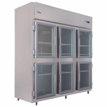 Imagem de Mini Câmara Comercial 6 Portas De Vidro Rf068 Frilux Mini Câmara 1400 Litros Inox 220v