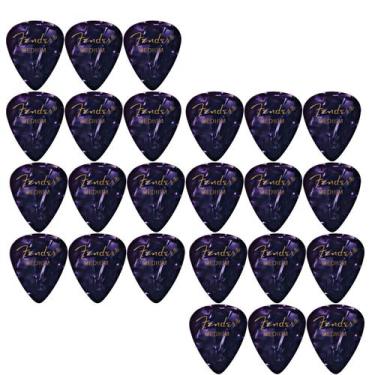 Imagem de Kit 24 Palhetas Fender Medium Celuloide Premium 351 Shape Purple Moto