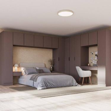 Imagem de Guarda-roupa Modulado de Canto Linear 12 Peças com 13 Portas Orion Cabecasa Madeiraoriginals Mocha