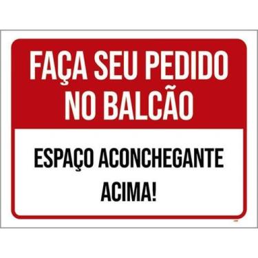 Imagem de Kit 10 Placas Sinalização - Faça Seu Pedido No Balcão - Sinalizo