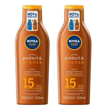 Imagem de Bronzeador Nivea Protect & Bronze FPS15 200ml kit c/2