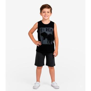 Imagem de Conjunto Infantil Menino Regata E Bermuda Select Preto, 6, Preto