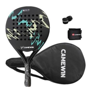 Imagem de Raquete de tênis de padel CAMEWIN em fibra de carbono 18k 360g + 10g