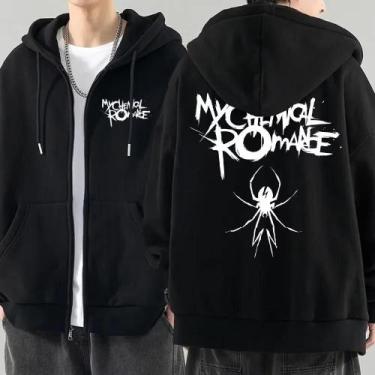 Imagem de Moletom Unissex My Chemical Romance Mcr Dead Com Zíper, Casual, Solto,