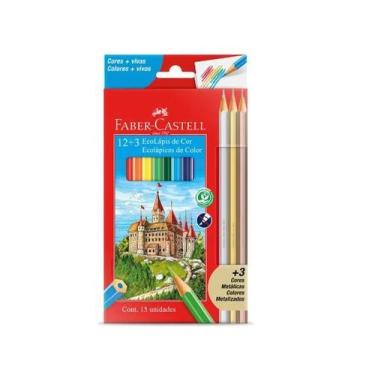 Imagem de Ecolápis 12 cores +3 metálicos - Faber Castell