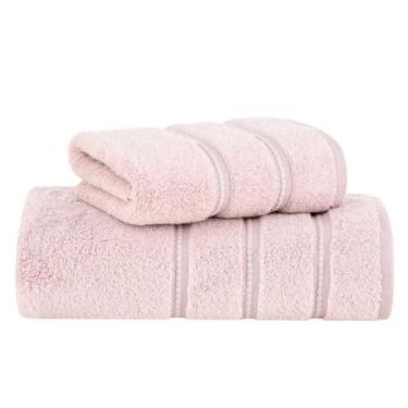 Imagem de Kit Toalha Banho e Rosto 2 Pçs Baby Skin Buddemeyer Luxus Cor:Rosa 322