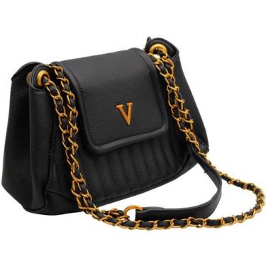 Imagem de Bolsa de Ombro Jenne Janne V Adornada Metal Feminina, Preto, U
