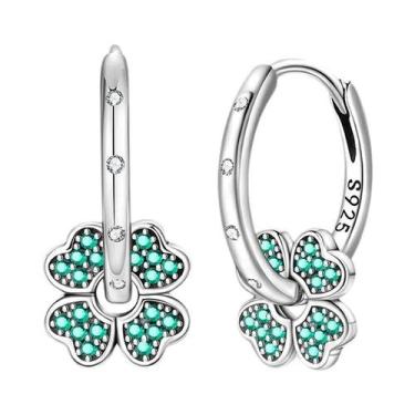 Imagem de Brincos De Prata Esterlina 925 Com Estrelas Rosa E Conchas Florais Par