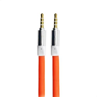 Imagem de Cabo De áudio Estéreo Flat P2 Para P2 Com 10 Metros Laranja
