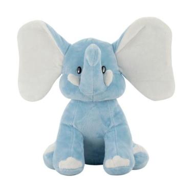 Imagem de Elefante Azul Orelhas Grandes 26cm Pelúcia - Fofy
