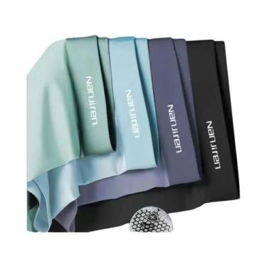 Imagem de Cuecas Boxer Masculinas De Seda Gelada Com Malha, Kit 4 Peças, Sexy, F