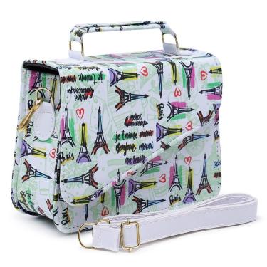 Imagem de Bolsa Feminina OEM Lolita Pequena Clutch em Couro Ecológico 14x17x6 Paris com Alça Removível de Mão
