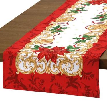 Imagem de Trilho/Caminho de Mesa Avulso Dohler 35x100cm Athenas Natal - Döhler, 