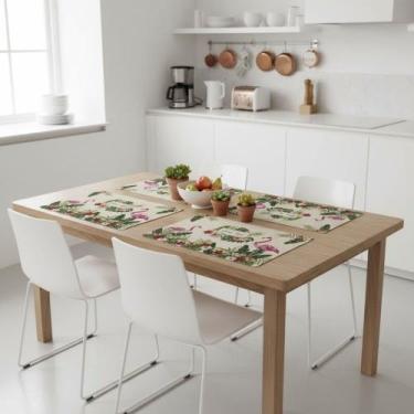 Imagem de Jogo Americano Decorativo Tropical Pct Peça Pronta 0,30x0,45m Vinil PV