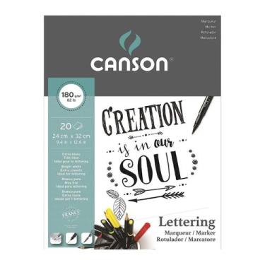Imagem de Bloco Papel Canson Marker Lettering 20 Folhas 24x32cm 180g