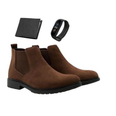 Imagem de Bota Masculina Chelsea material sintético Premium Confortável Casual E