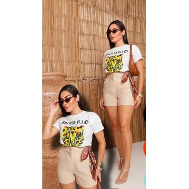 Imagem de Camiseta Feminina Blusa Tshirt Estampada 100% algodão macia básica - F