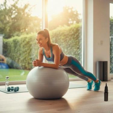 Imagem de Bola Suiça Atividades Fisioterapia Yoga Pilates Exercícios Gestação An