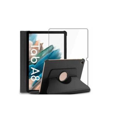Imagem de Kit Capa Giratória Para Galaxy Tab A8 10.5 + Película Protetora - FAM