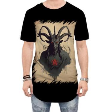 Imagem de Camiseta Longline Bafomé Vintage Pentagrama 5 - Kasubeck Store®, G