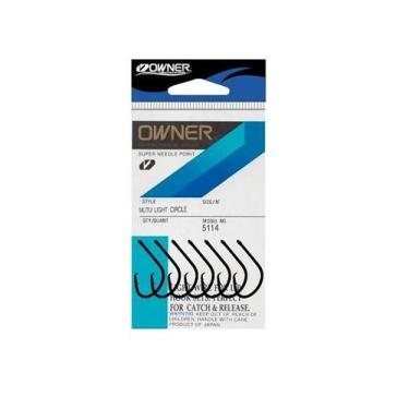 Imagem de Anzol Owner Mutu Light Circle Hook 5114 4/0 5/0 6/0 7/0, 6/0 com 3 Anz