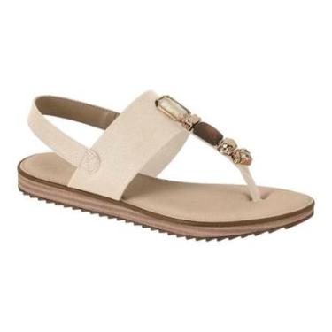 Imagem de Sandália Rasteira Pedra Modare Conforto Creme 7141.120-Feminino