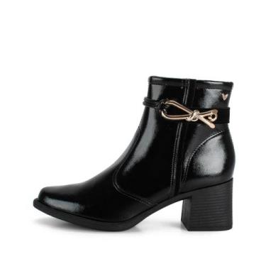 Imagem de Bota Mississipi Cano Curto Salto Bloco Aplicacao Lateral REF:J0342, Pr