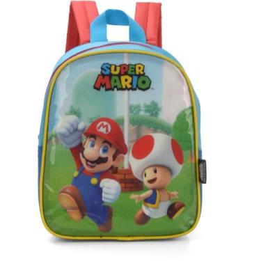 Imagem de Mochila Infantil Super Mario BROS Petit P Azul - Luxcel