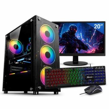 Imagem de Computador Gamer Amd Ryzen 5600gt 16gb Ssd 480gb Monitor 20 75Hz - DWI
