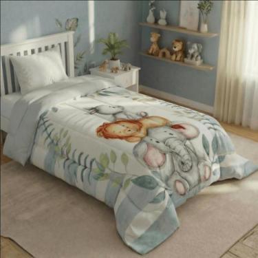 Imagem de Edredom Solteiro 1PC Estampado Dupla Face 400 Fios Premium Grosso Maci