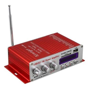 Imagem de Amplificador Estéreo Hi-Fi 12V Som Potente AUX FM - shop mix