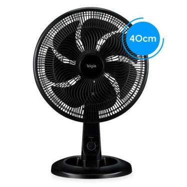 Imagem de Ventilador de Mesa Breeze Air Preto 40cm 7 Pás 127V Elgin, 110V