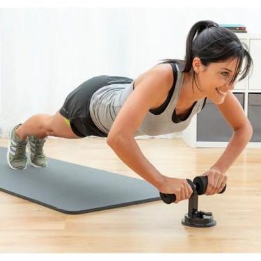 Imagem de Roda Abdominal Fitness Fortalecimento Core Exercício Treino Academia E
