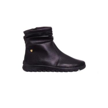 Imagem de Bota Cano Curto Comfortflex Slouchy Forrada Preto, 37
