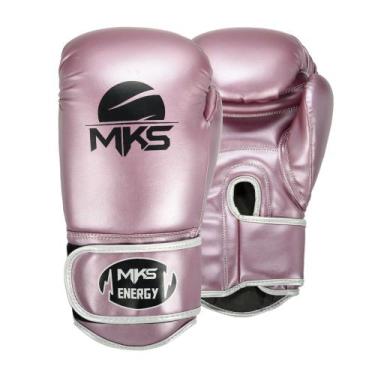 Imagem de Luva de Boxe MKS Energy Rosa/Prata, 10 Oz