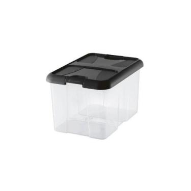 Imagem de Caixa Organizadora Plastico Tampa Preta 22L - UZ